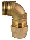 2 in. MIPT x Grip Joint Brass 90 Degree Elbow Coupling