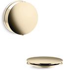 Cable Bath Drain Trim with Contemporary Rotary Turn Handle in Vibrant French Gold