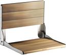 Moen Stainless Steel Wall Mount Wood Fold Down Shower Seat 