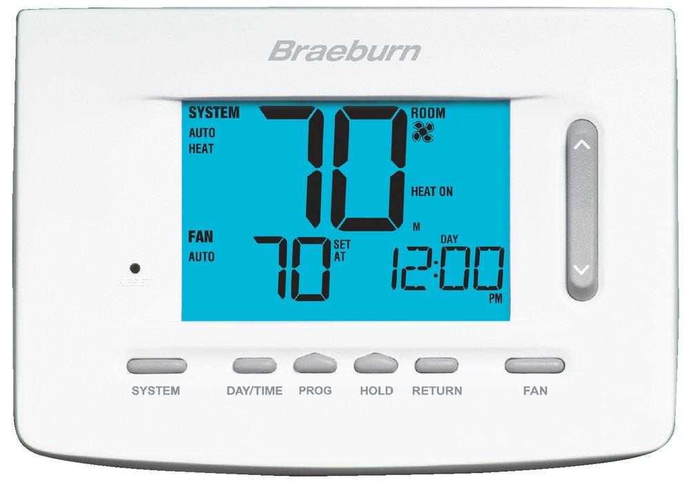 Braeburn Systems White 2H/2C, 3H/2C Programmable Thermostat 