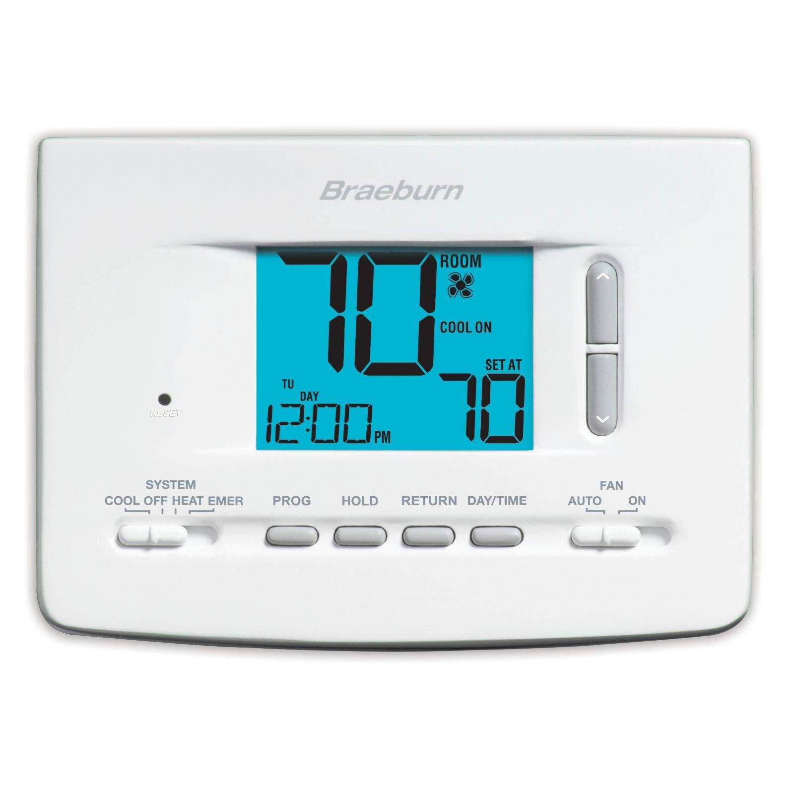 Braeburn White Non-programmable Thermostat 