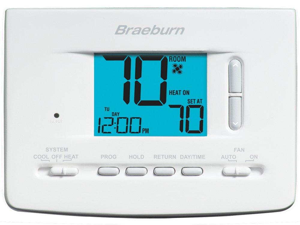 Braeburn Systems White 1H/1C Programmable Thermostat 