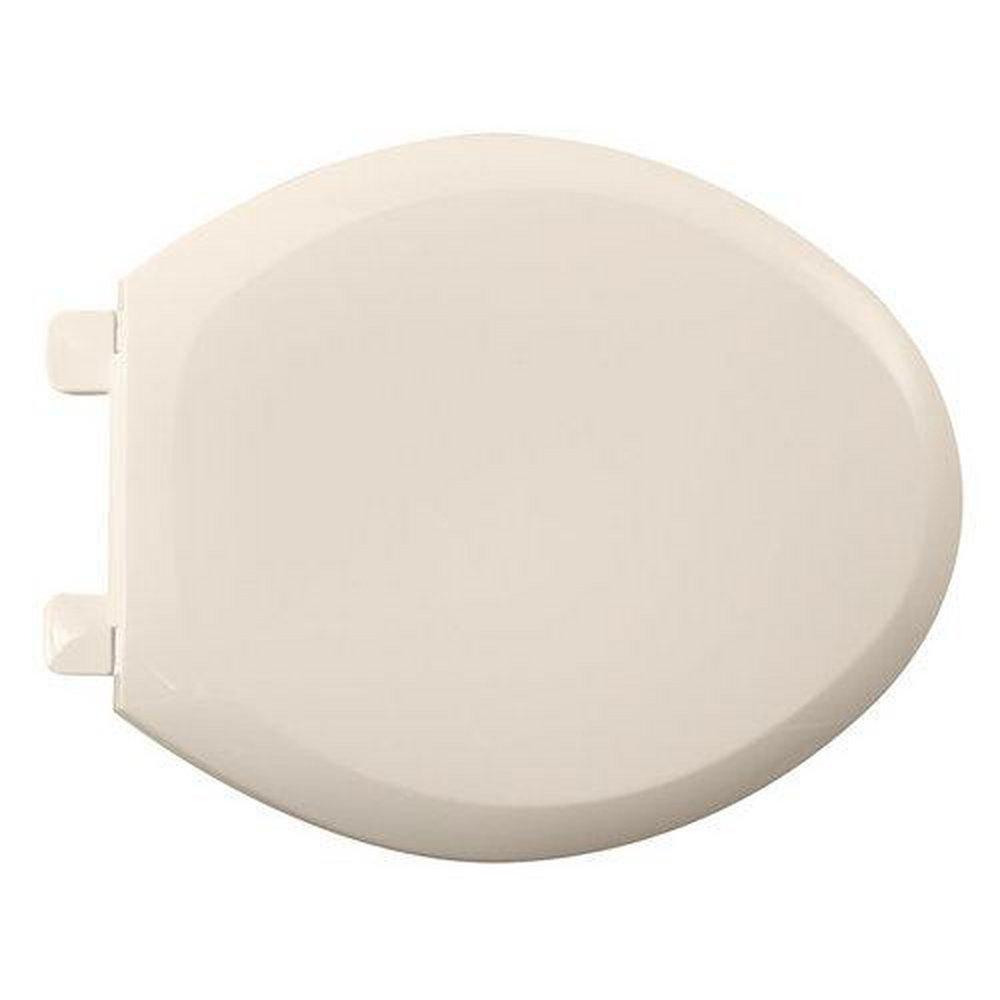 American Standard Linen Elongated Closed Front Slow Close Toilet Seat with Cover and EverClean Surface 