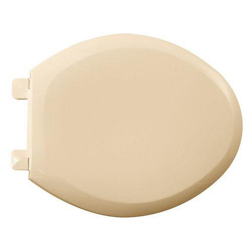 American Standard Bone Elongated Closed Front Slow Close Toilet Seat with Cover and EverClean Surface 