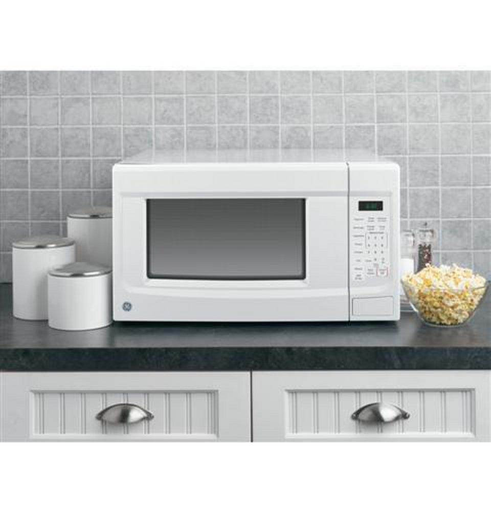 GE&reg; White 1.4 cu. ft. 1100 W Countertop Microwave 