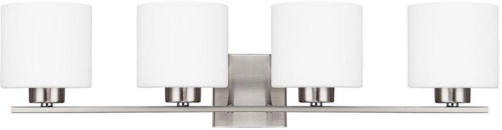 Capital Lighting Brushed Nickel 75W 4-Light Medium E-26 Base Incandescent Vanity 