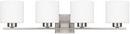 Capital Lighting Brushed Nickel 75W 4-Light Medium E-26 Base Incandescent Vanity 