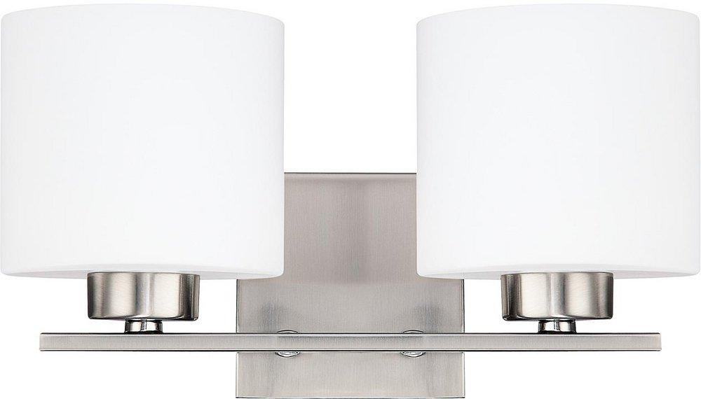 Capital Lighting Brushed Nickel 75W 2-Light Medium E-26 Base Incandescent Vanity 