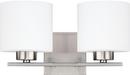 Capital Lighting Brushed Nickel 75W 2-Light Medium E-26 Base Incandescent Vanity 