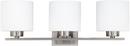 Capital Lighting Brushed Nickel 75W 3-Light Medium E-26 Base Incandescent Vanity 