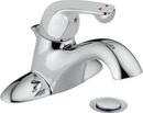 Single Lever Handle Classic Centerset Bathroom Sink Faucet with Metal Pop-Up in Polished Chrome