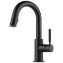 Single Handle Pull Down Bar Faucet in Matte Black