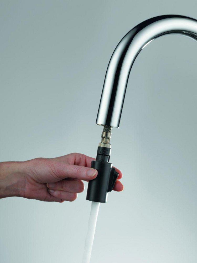 Brizo Matte Black Single Handle Pull Down Kitchen Faucet 