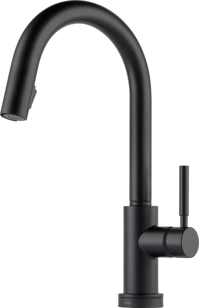 Brizo Matte Black Single Handle Pull Down Kitchen Faucet 