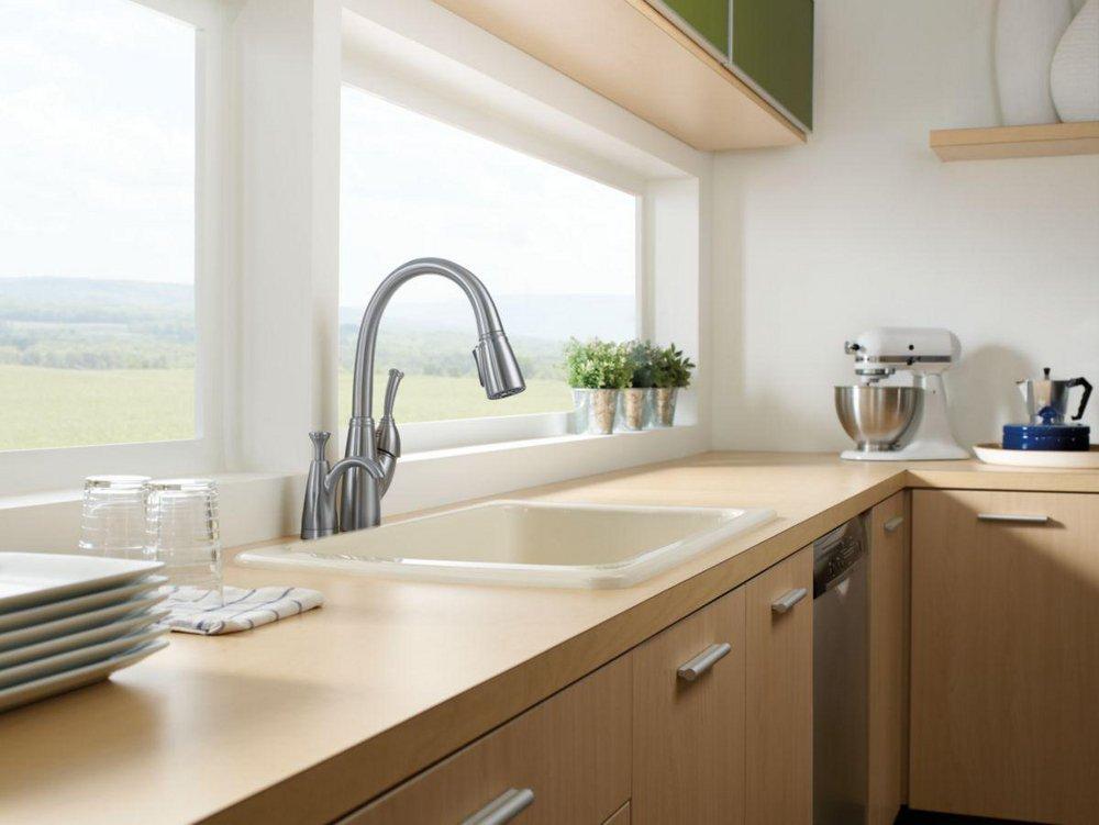 Delta Faucet Arctic Stainless Single Handle Pull Down Kitchen Faucet 
