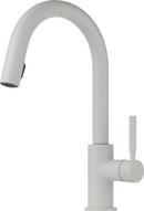 Single Handle Pull Down Kitchen Faucet with Two-Function Spray and Magnetic Docking in Matte White