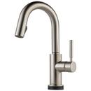 Single Handle Pull Down Bar Faucet in Stainless