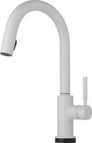 Single Handle Pull Down Kitchen Faucet in Matte White