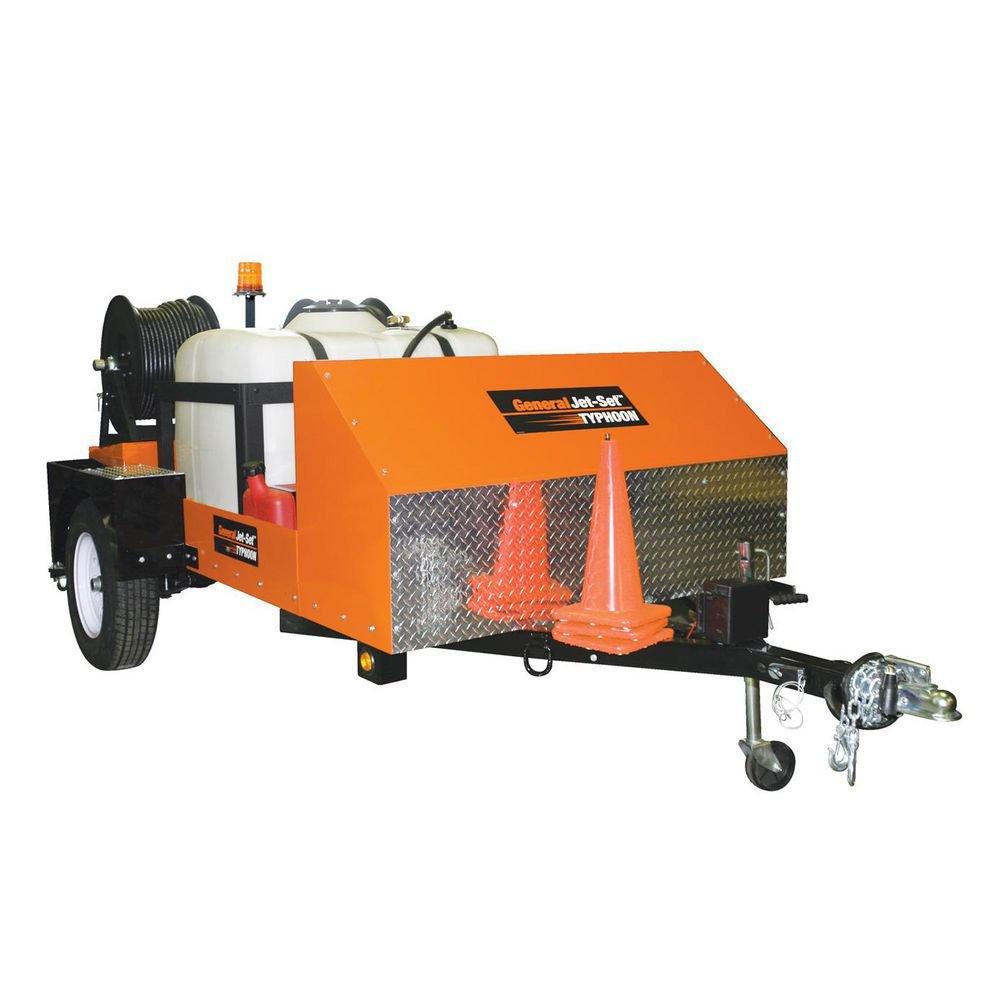 General Pipe Cleaners Orange Trailer Mount Water Jet Drain Cleaner 
