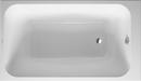 Duravit White 55-1/8 x 31-1/2 in. Soaker Drop-In Bathtub with Right Drain 