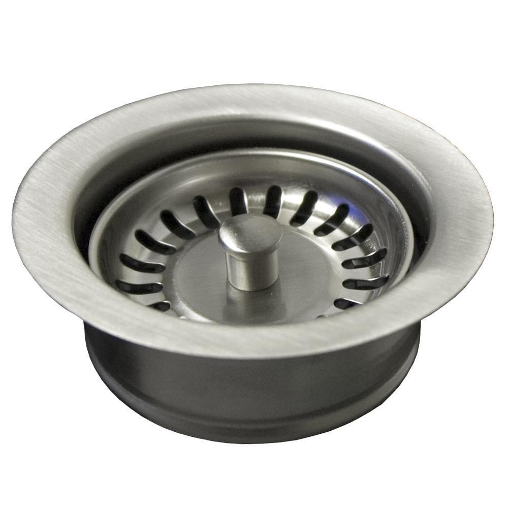 Native Trails Brushed Nickel Basket Strainer with Disposer Trim 