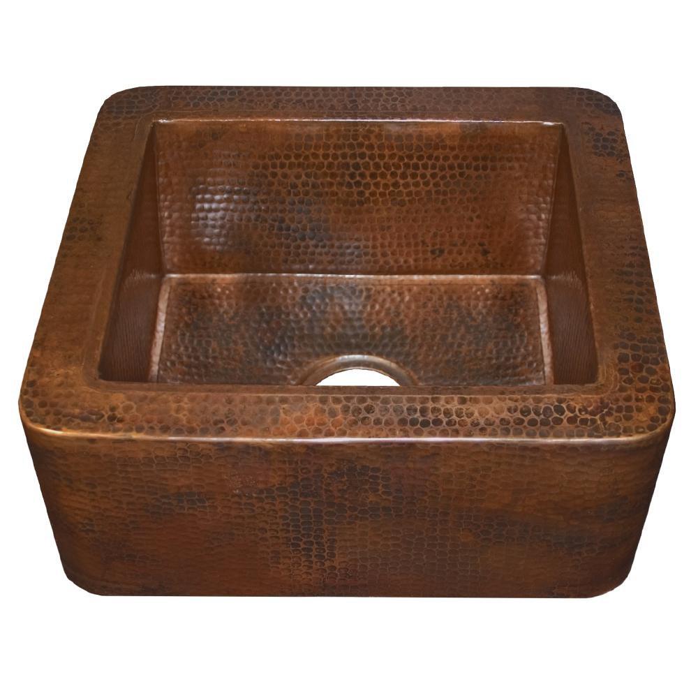Native Trails Antique Copper Undermount Rectangular Bar Sink 