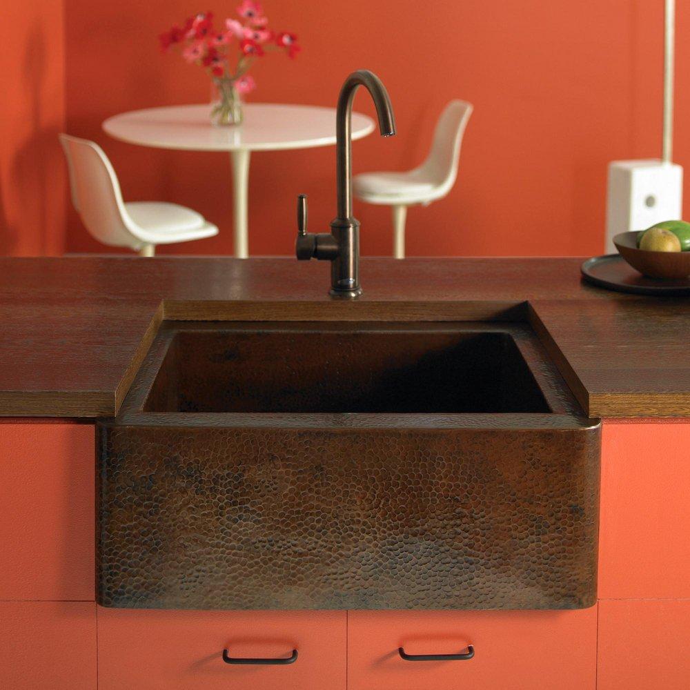 Native Trails Antique Copper Undermount Rectangular Bar Sink 
