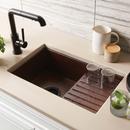 Native Trails Antique Single Bowl Undermount Copper Kitchen Sink with Drainboard 