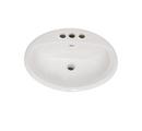 20-3/8 in. Drop-in Oval Vitreous China Bathroom Sink in White