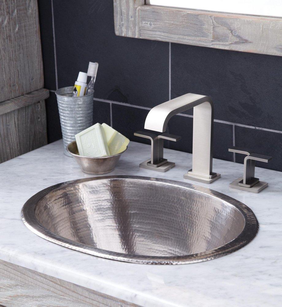 Native Trails Brushed Nickel Round Bathroom Sink 