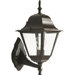15-5/8 in. 100W 1-Light Outdoor Wall Lantern in Black