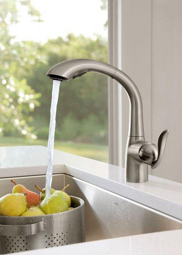 Moen Chrome Single Handle Pull Out Kitchen Faucet 
