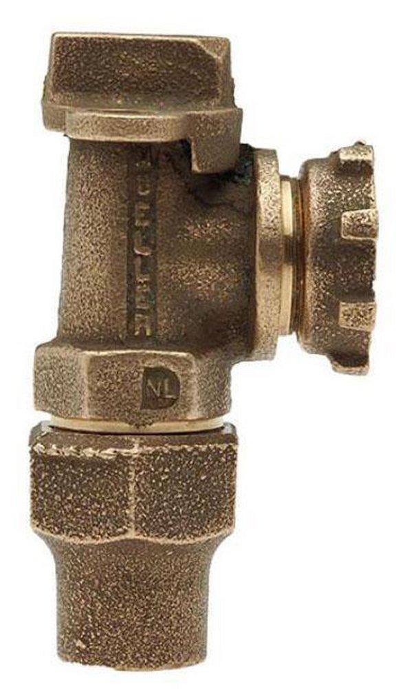 Mueller Company 3/4 in. Copper Flared x Meter Flanged Ball Angle Valve with Lock Wing 