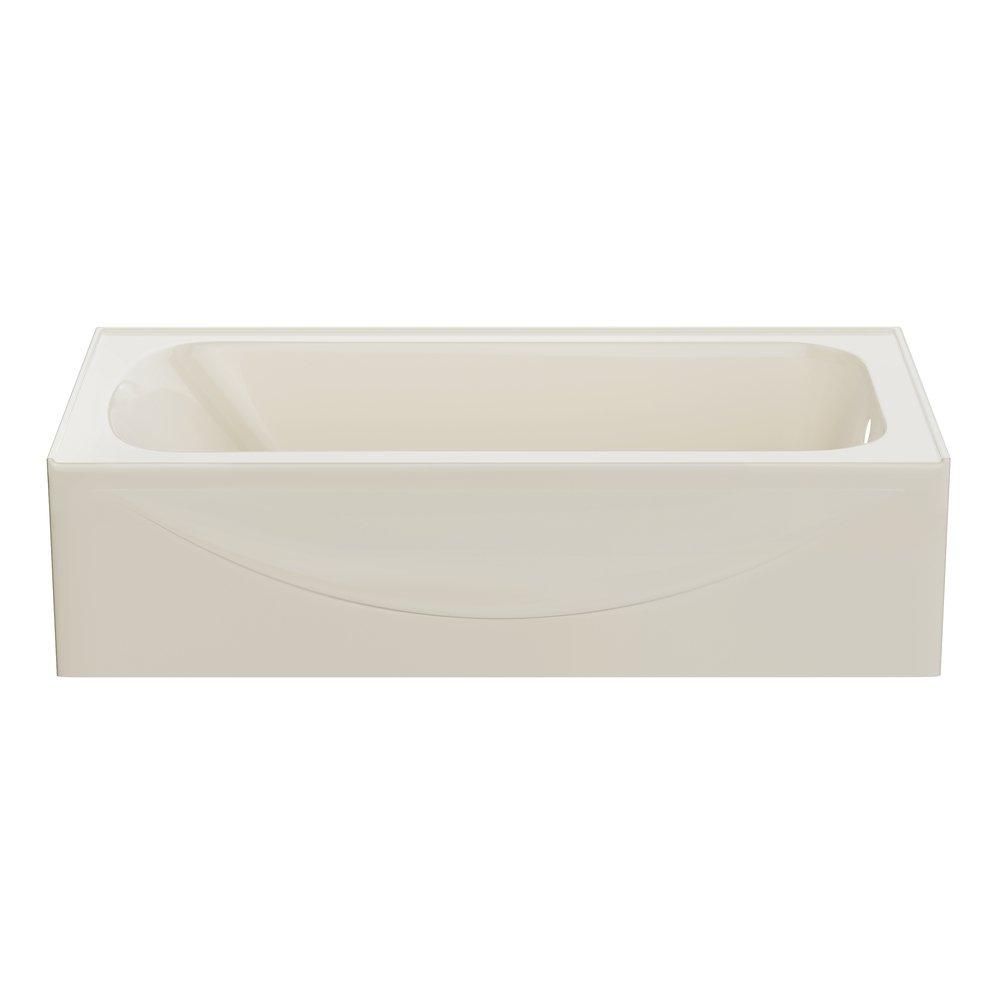 PROFLO&reg; Biscuit 60 x 30 in. 3-Wall Alcove Bathtub with Right-Hand Drain 