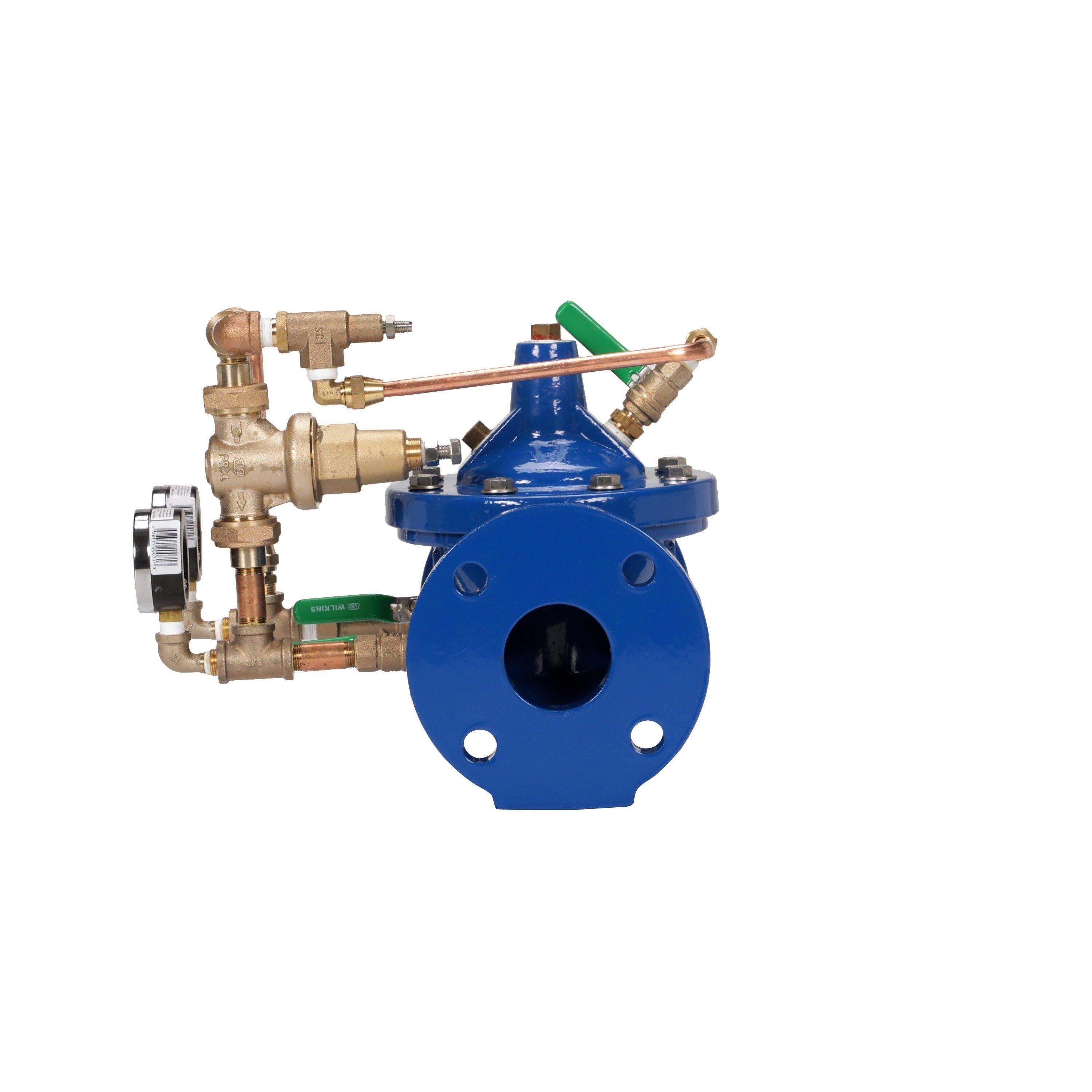 Zurn Wilkins Blue Flanged Ductile Iron Automatic Control Valve 