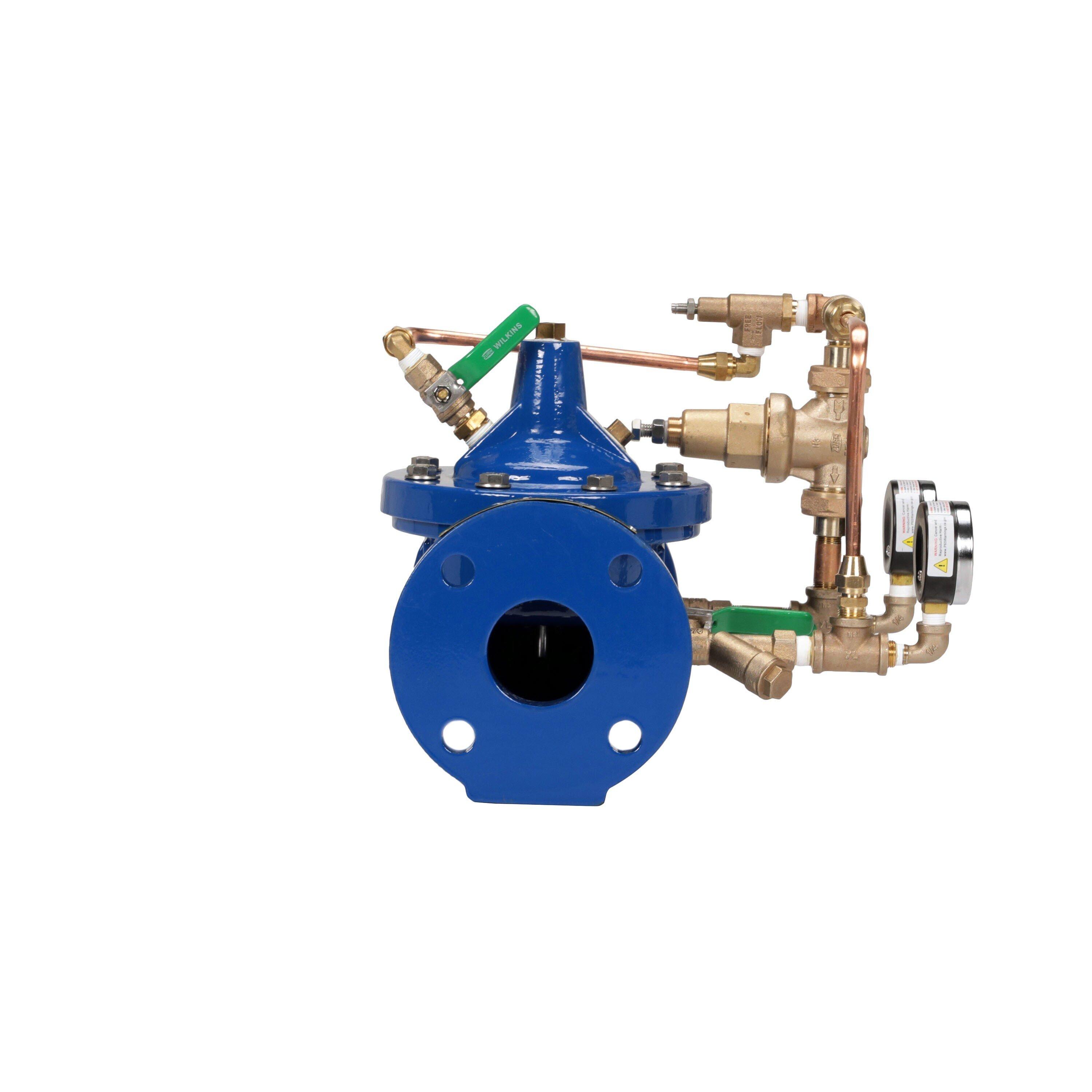 Zurn Wilkins Blue Flanged Ductile Iron Automatic Control Valve 