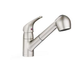 Single Handle Pull Out Kitchen Faucet in Brushed Nickel
