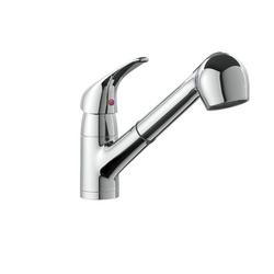 Single Handle Pull Out Kitchen Faucet in Polished Chrome