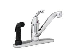 Single Handle Kitchen Faucet with Side Spray in Chrome