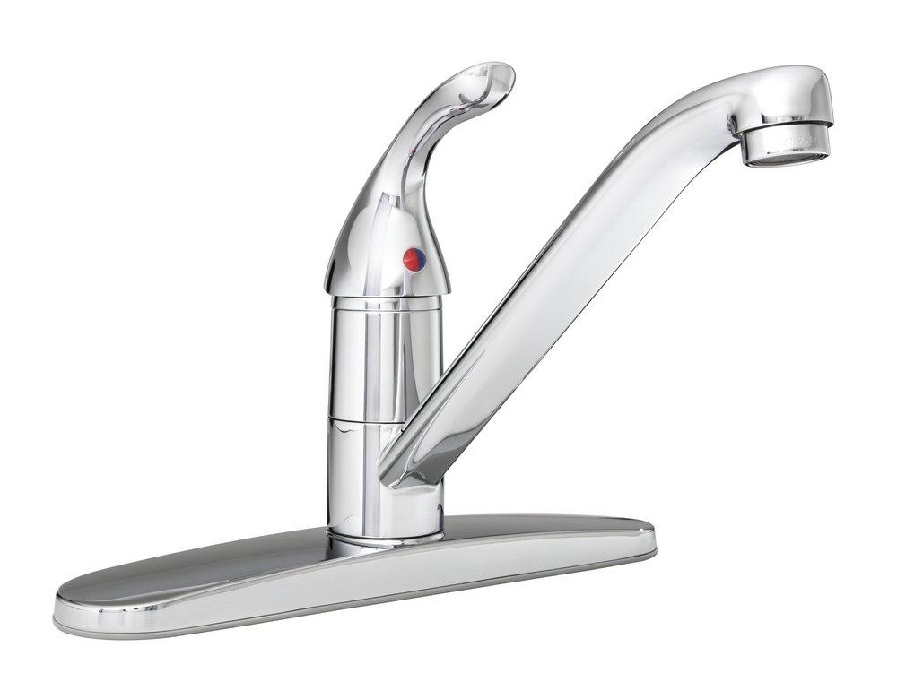 PROFLO&reg; Polished Chrome Single Handle Kitchen Faucet 3 Faucet Holes 