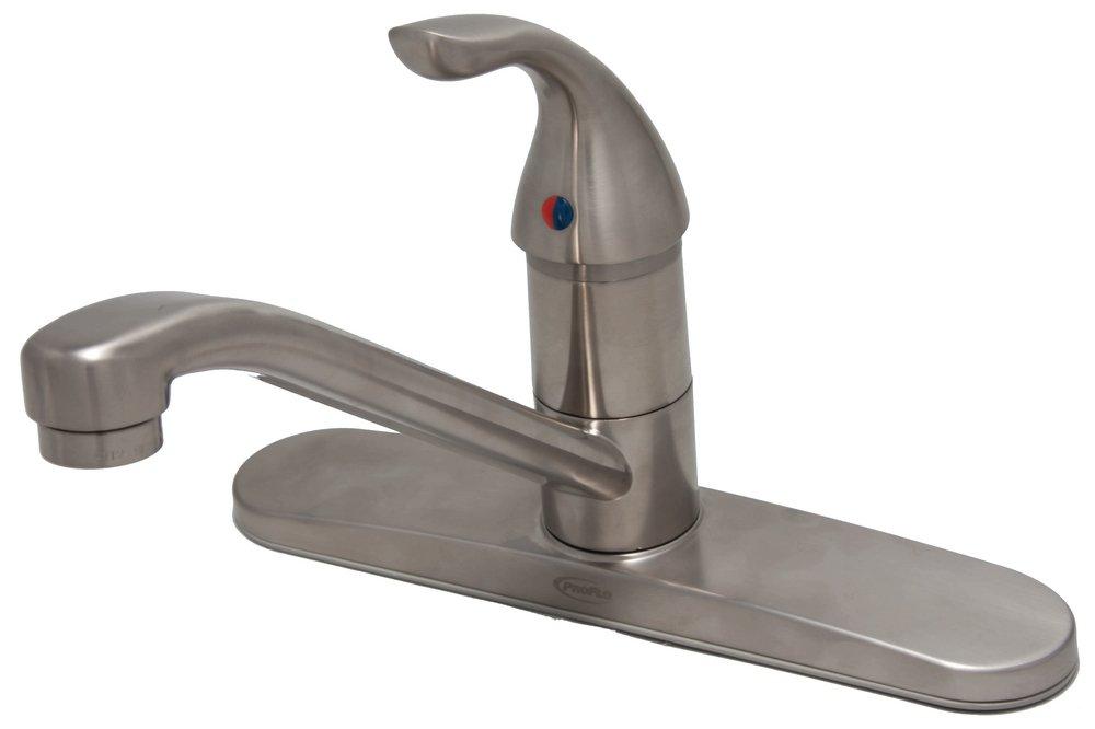 PROFLO&reg; Brushed Nickel Single Handle Kitchen Faucet 
