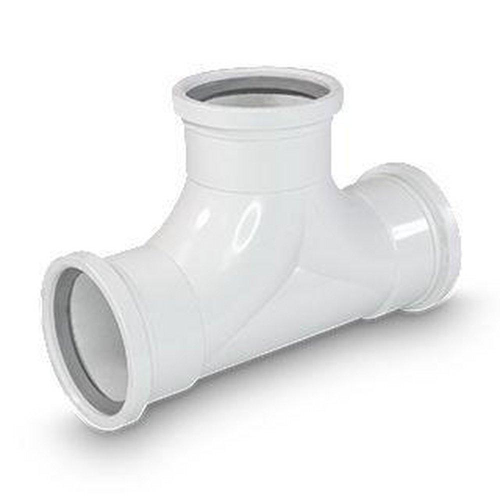 TRENCH TOUGH PLUS Gasket Heavy Wall Sewer Straight SDR 26 PVC 2-Way Clean-Out 