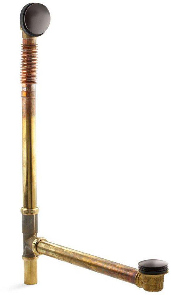 KOHLER Oil Rubbed Bronze 27-3/8 in. Brass Toe-Tap Drain 