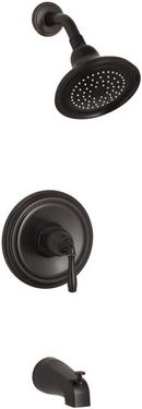 Single Lever Handle Pressure Balancing Bath and Shower Faucet Trim in Oil Rubbed Bronze