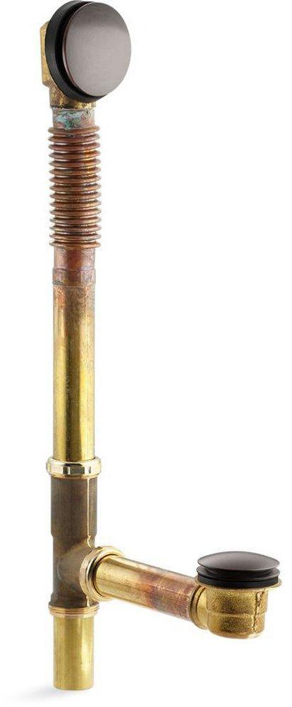 KOHLER Oil Rubbed Bronze 18-1/2 in. Brass Toe-Tap Drain 