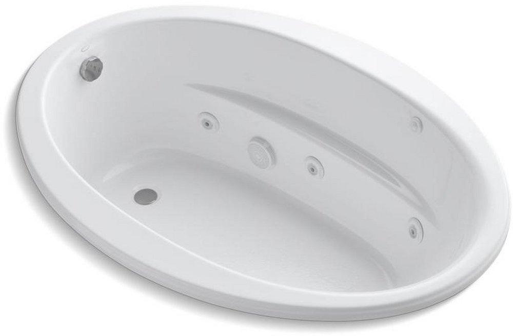KOHLER White 60 x 42 in. Thermal Air Drop-In Bathtub with Reversible Drain 