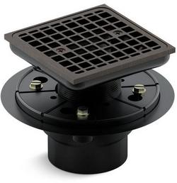 2 - 3 in. PVC Tile-In Square Shower Drain in Oil Rubbed Bronze