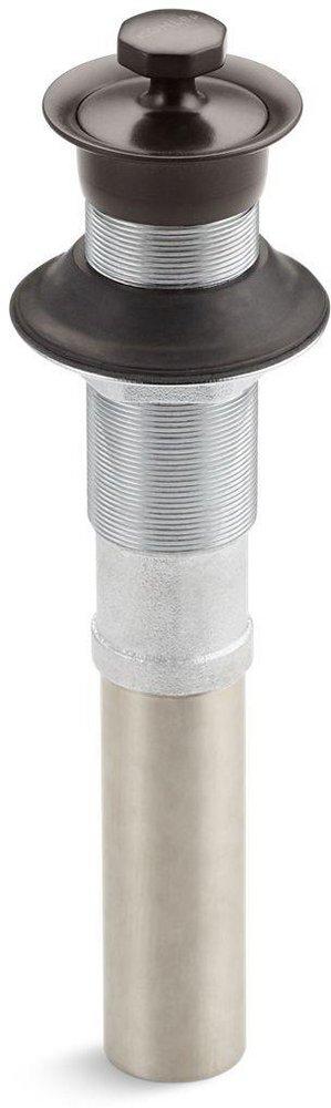 KOHLER Oil Rubbed Bronze 5-1/8 in. Lavatory Sink Drain with Non-Removable Stopper (Less Overflow) 