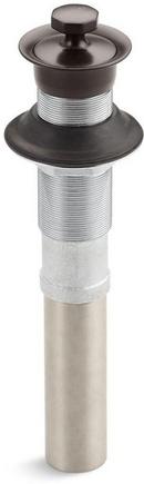 KOHLER Oil Rubbed Bronze 5-1/8 in. Lavatory Sink Drain with Non-Removable Stopper (Less Overflow) 