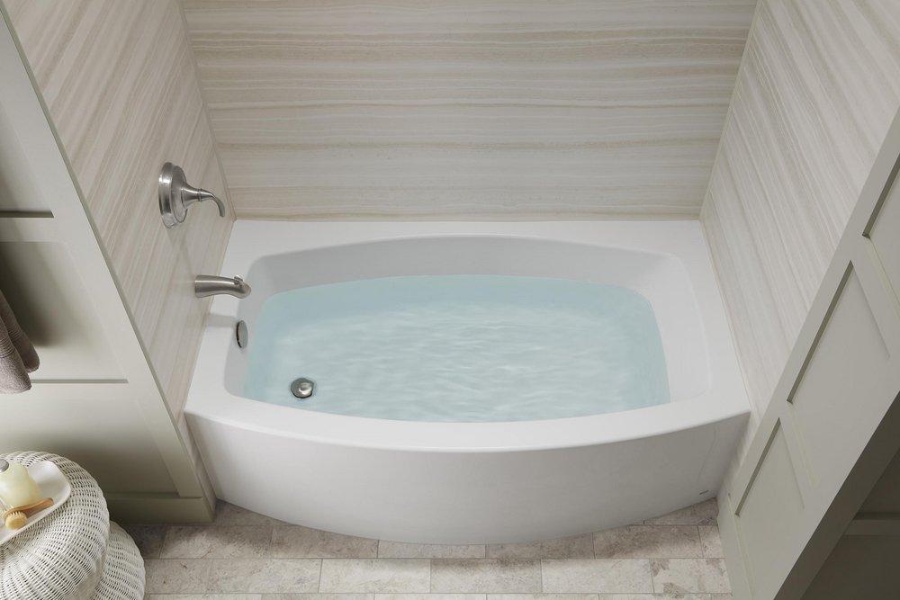 KOHLER White 60 x 36 in. Soaker Alcove Bathtub Left Drain 